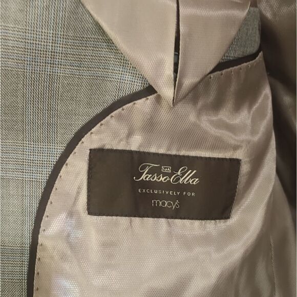 Tasso Elba Mens Wool Blend Blazer Sport Coat Jacket Size 40 Regular (Medium) - Picture 8 of 11